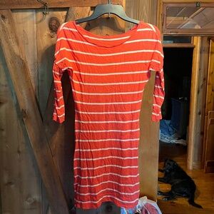 Express coral shirt dress